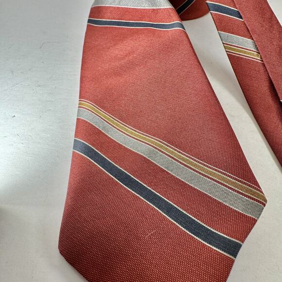 Vintage Christian Dior‎ Neck Tie Red With Blue Stripes 90s - Picture 2 of 9